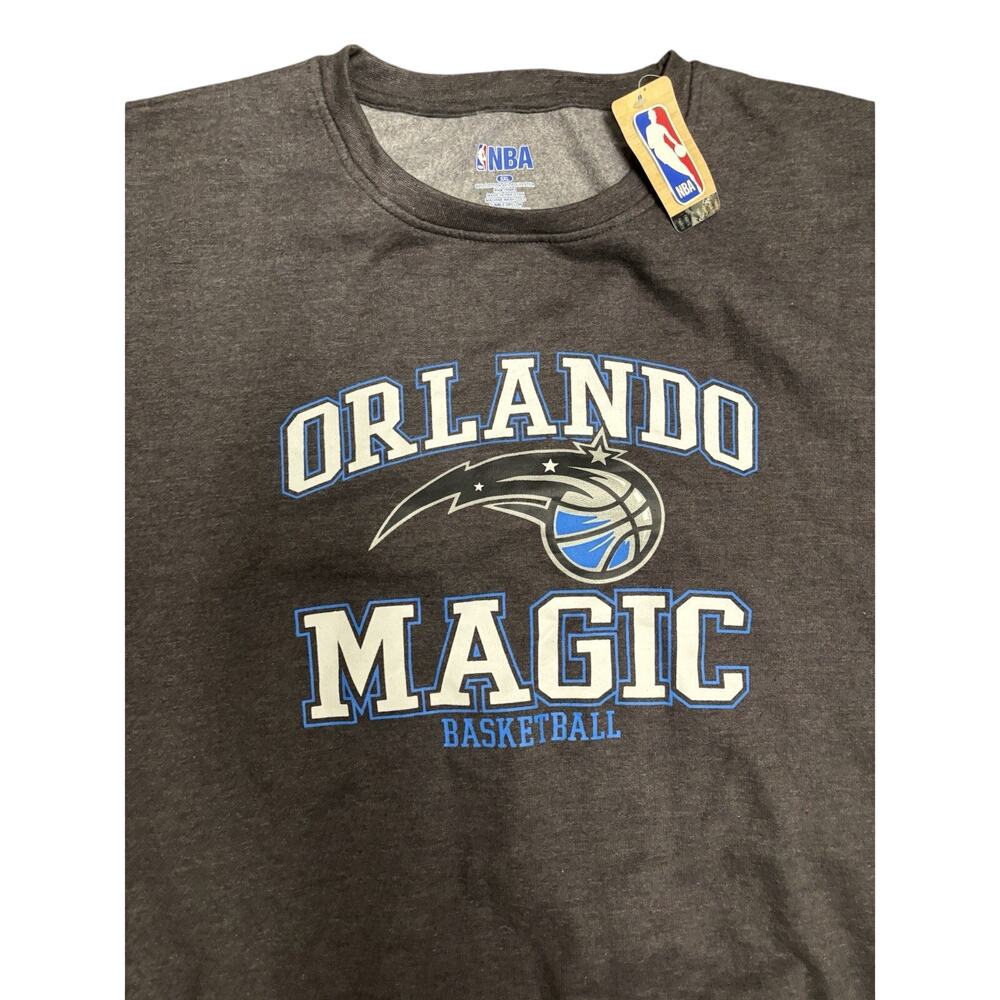 NBA Men's Crew Neck Sweatshirt Orlando Magic Gray Long 5X Sleeve 5XL